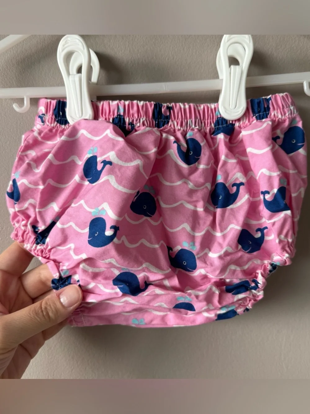 Pottery Barn Kids Whale Reversible Bucket Hat‎ Diaper Cover Set 12-24 Months